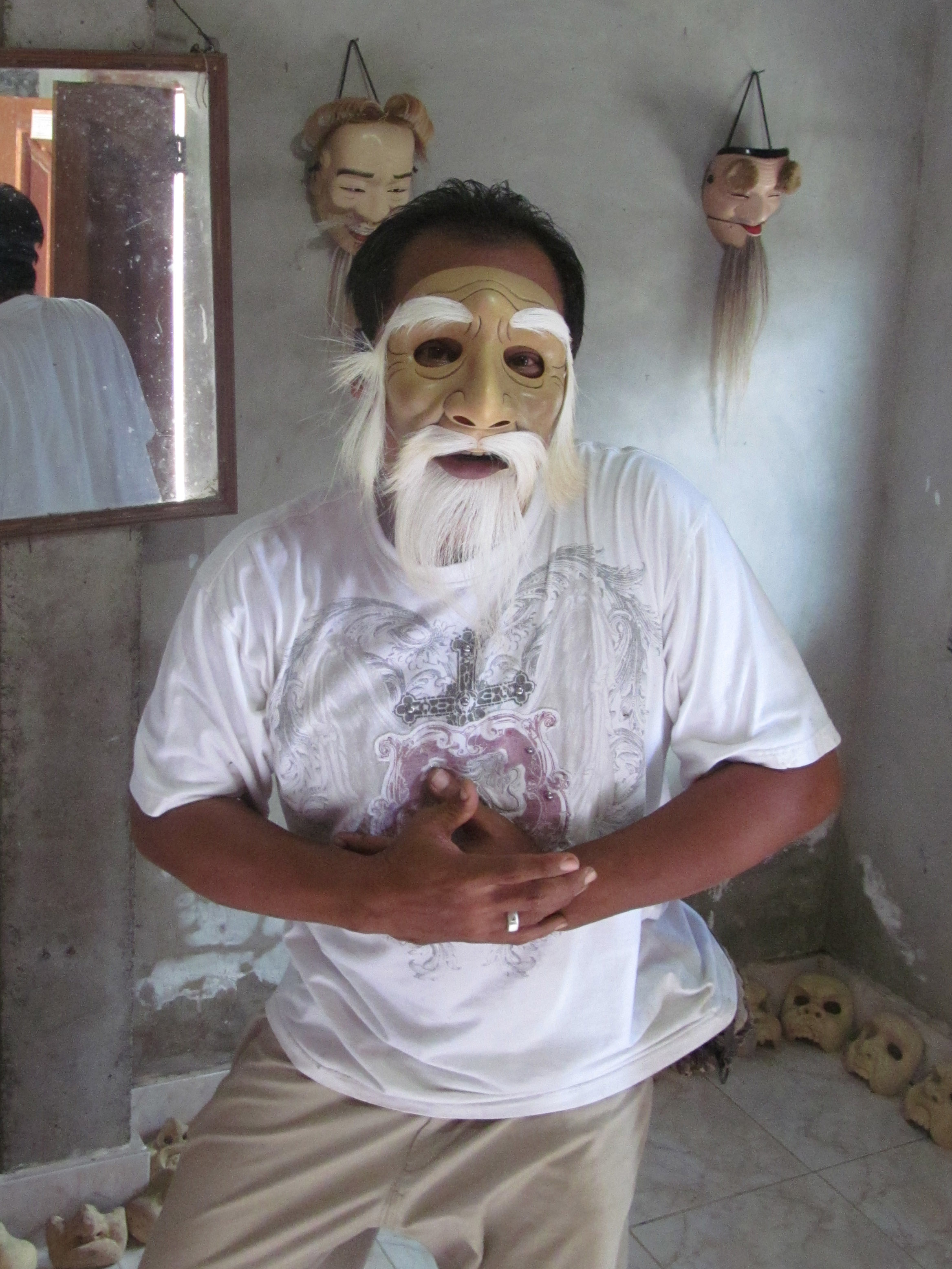 Nyoman in one of his creations.