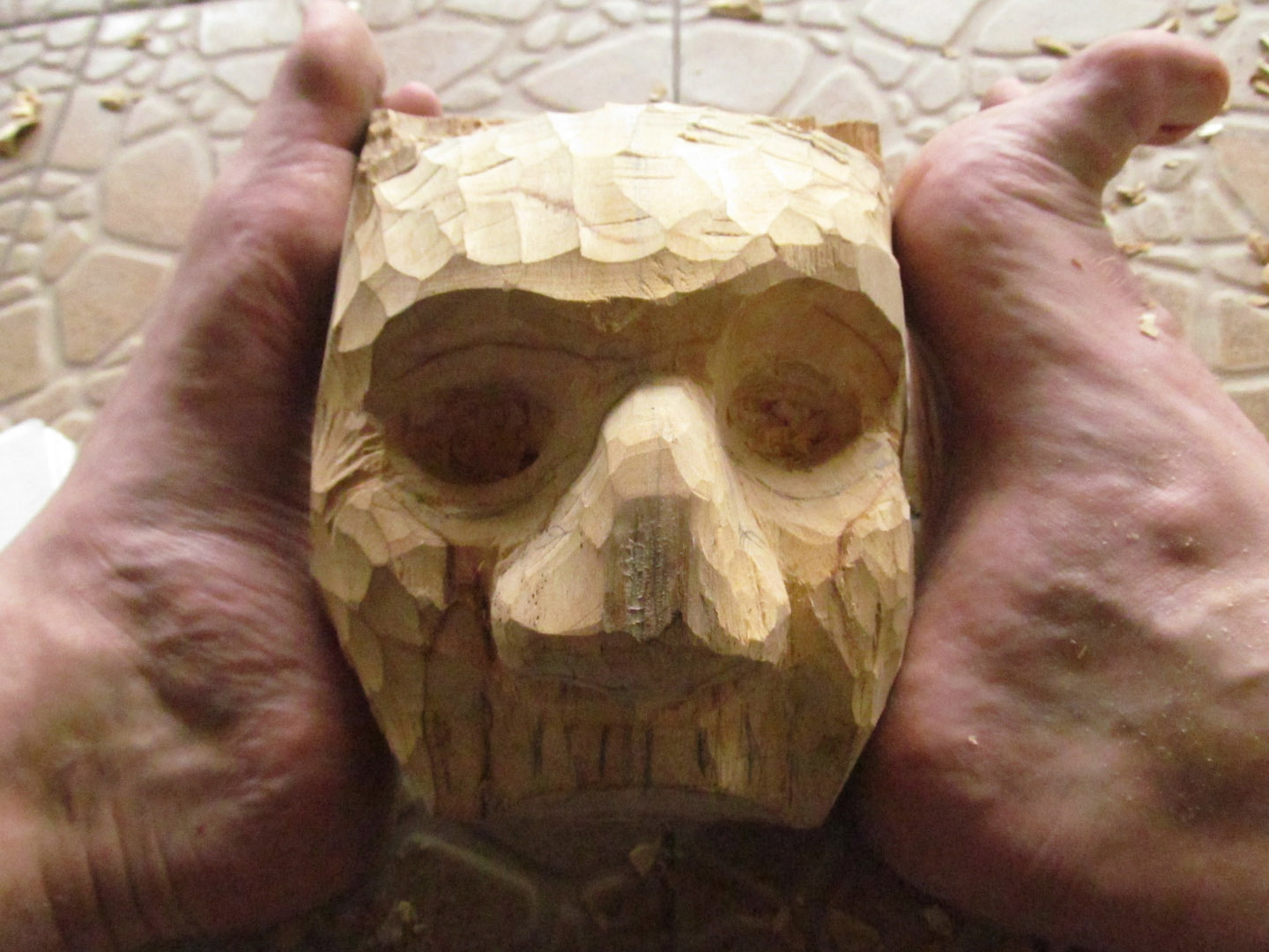 Beginning of second day of work on my half mask