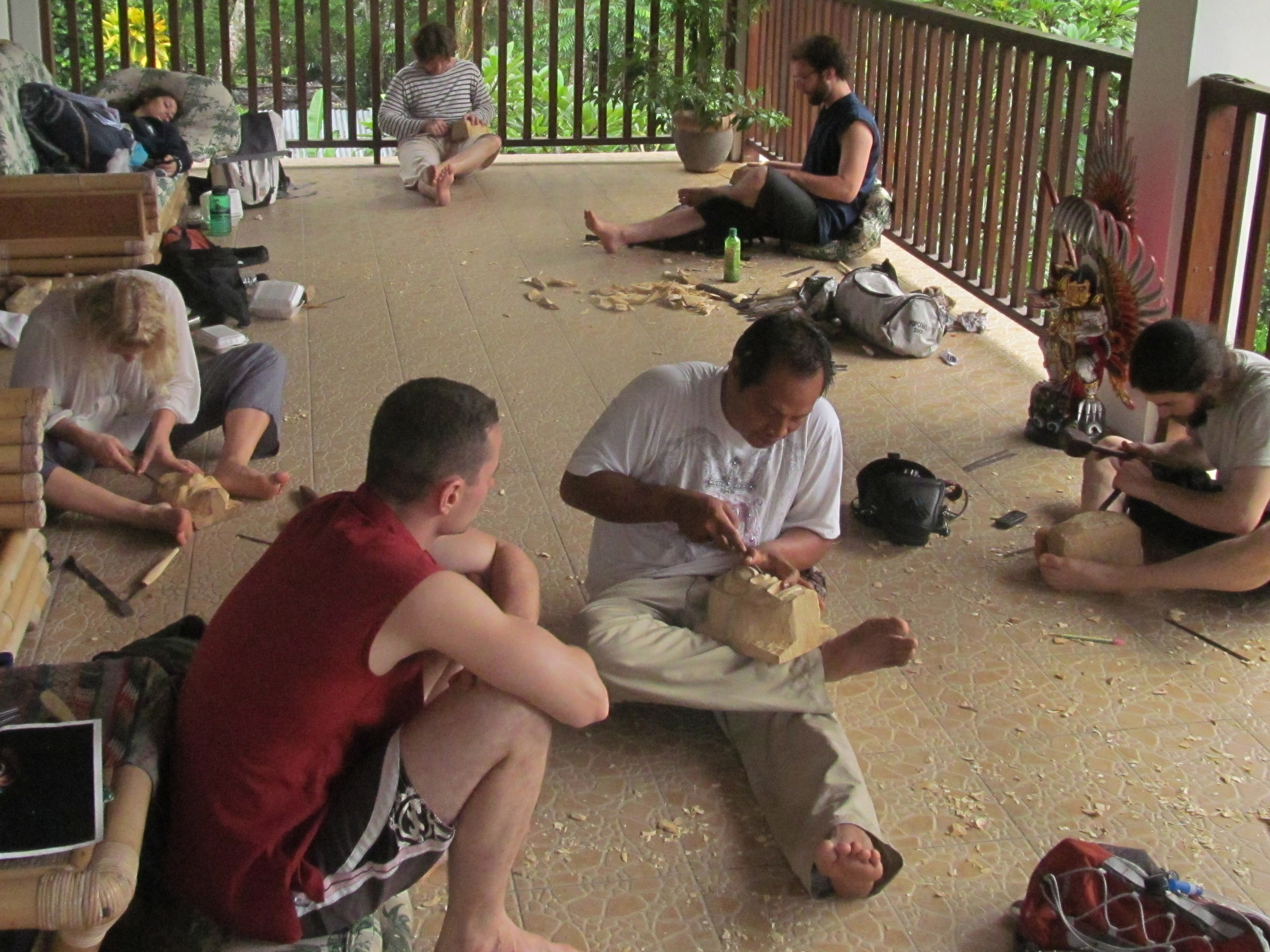 Nyoman with fellow students