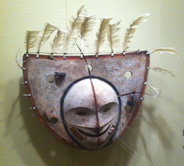 The feathers on this Inuit mask are important for what they are, not for the way they create an illusion of a face.