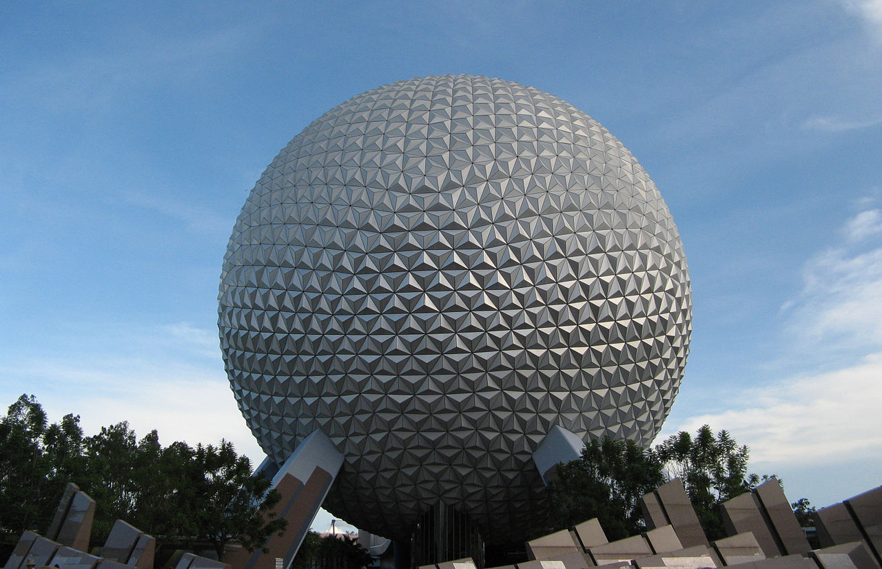 Spaceship Earth at EPCOT, a geodesic sphere