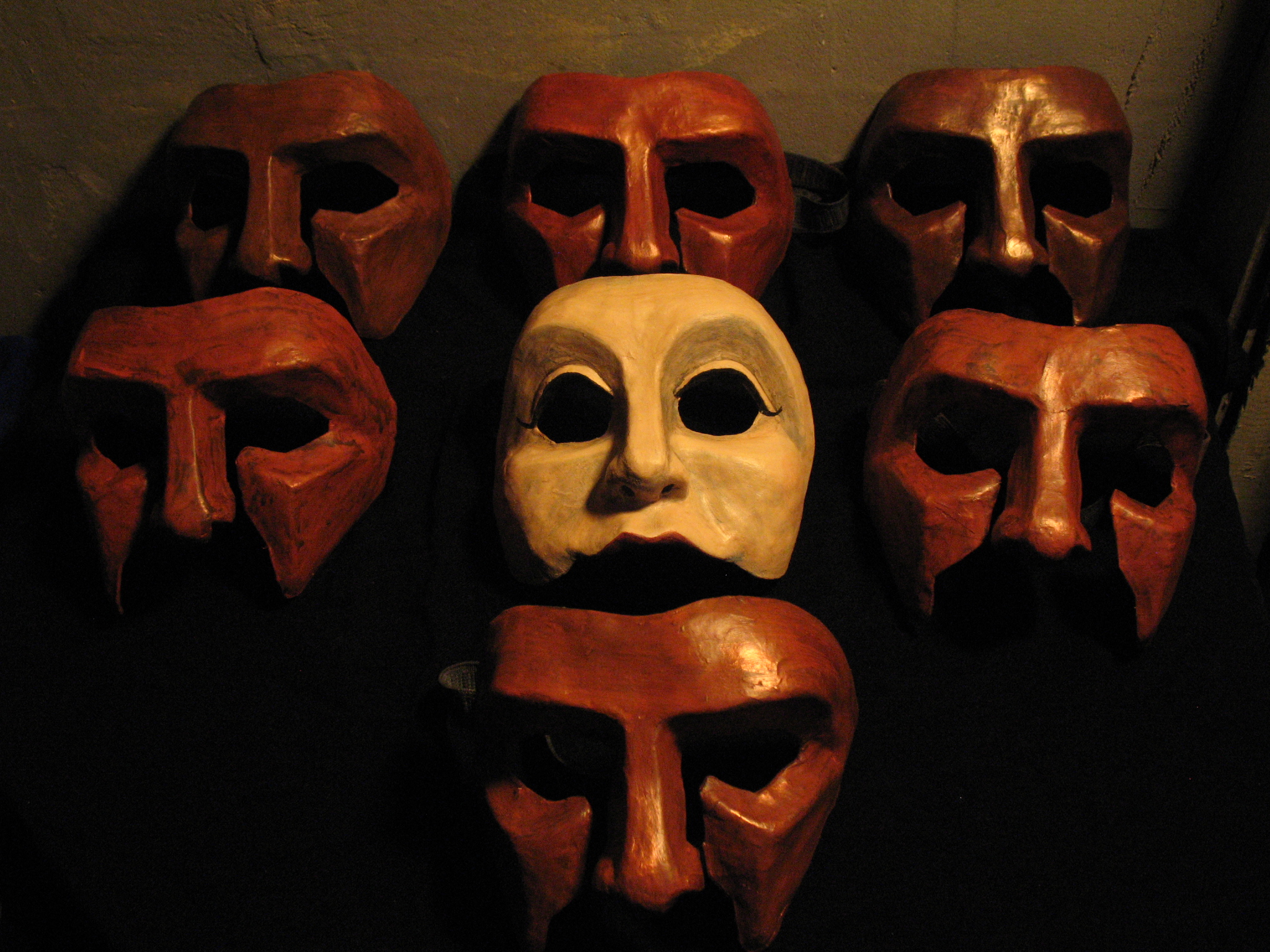 Helen and Greek soldier masks